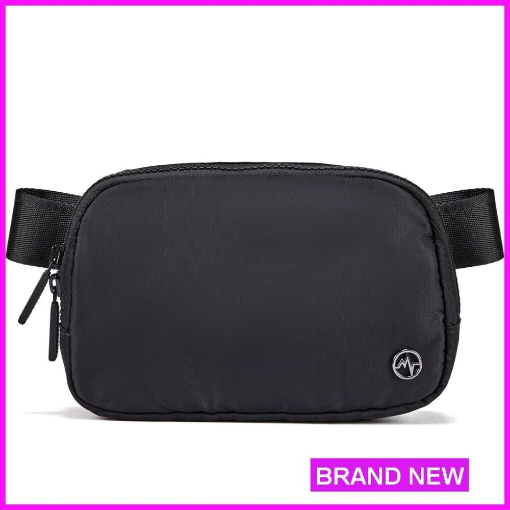 Nylon Fanny Pack Crossbody Belt Bag Water Repellent Adjustable Strap Minimal